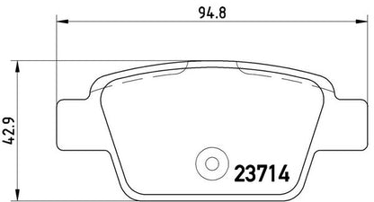 brembo BLACK PAD ALFA ROMEO ミト 955143 2010/07〜 リア左右セット P23 080