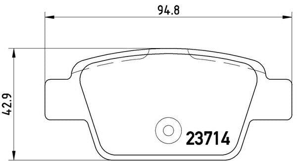 brembo BLACK PAD ALFA ROMEO RZ 1992〜 リア左右セット P23 080