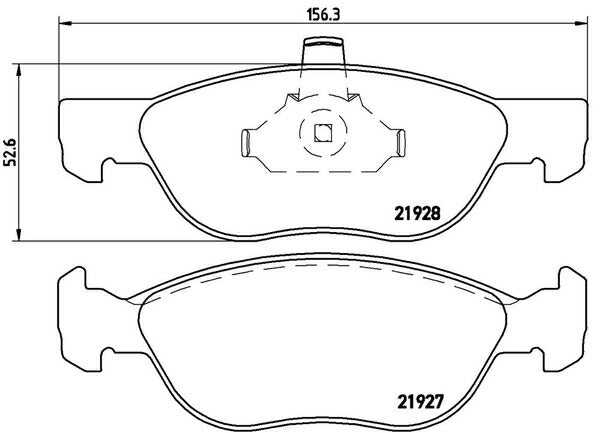brembo BLACK PAD FIAT プント 176 1997/05〜2000/07 フロント左右セット P23 081