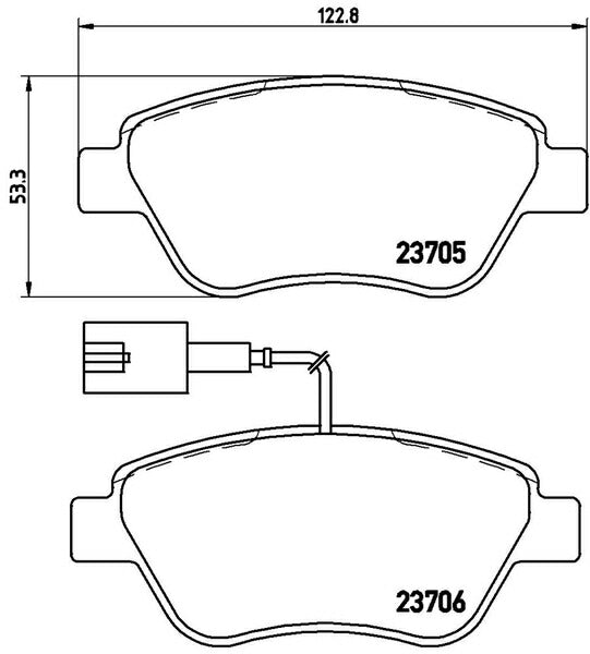 brembo BLACK PAD FIAT グランデプント 199141 2006/06〜 フロント左右セット P23 085