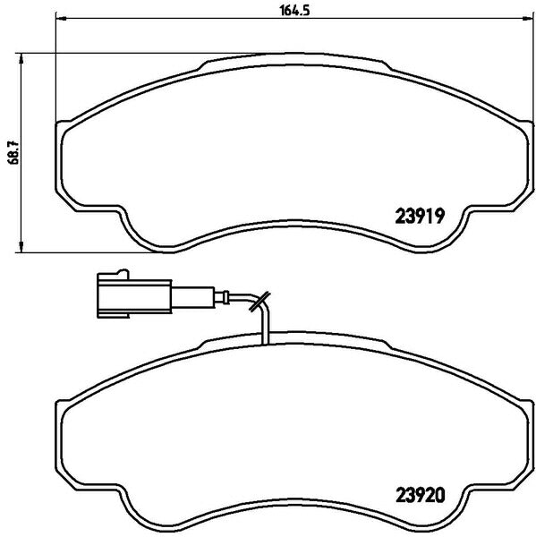 brembo BLACK PAD FIAT デュカト フロント左右セット P23 092