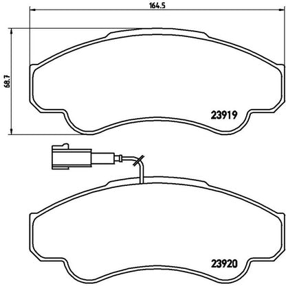 brembo BLACK PAD FIAT デュカト フロント左右セット P23 092