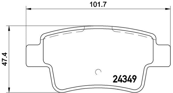 brembo BLACK PAD FIAT グランデプント 199141 2006/06〜 リア左右セット P23 104
