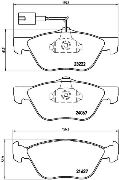 brembo BLACK PAD ALFA ROMEO 145/146 930A5/930A534 1995/01〜2001/09 フロント左右セット P23 112