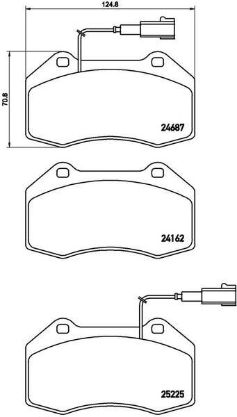 brembo BLACK PAD ABARTH 595 312141/312142/31214T 2016/02〜 フロント左右セット P23 139