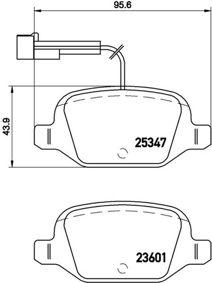 brembo BLACK PAD ABARTH 500C 312141/312142 2010/08〜 リア左右セット P23 146
