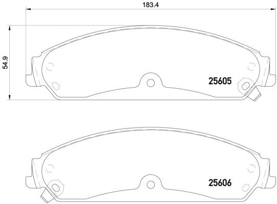 brembo BLACK PAD CHRYSLER 300C ツーリング LX35/LE35T 2005/02〜2011 フロント左右セット P23 149