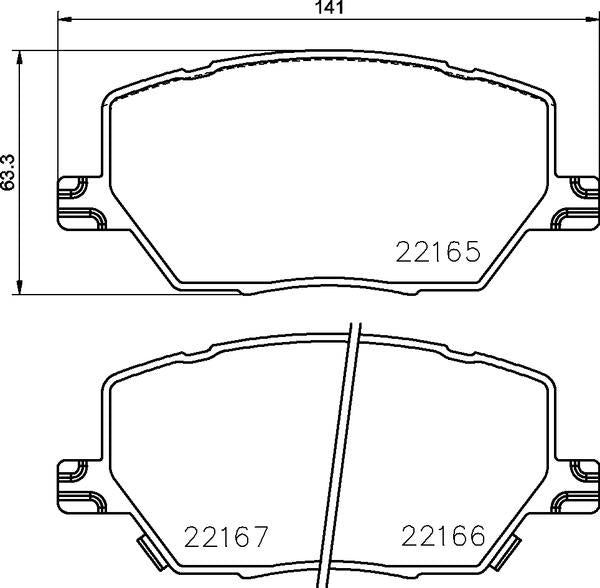 brembo BLACK PAD JEEP コンパス M624 2017/12〜 フロント左右セット P23 164