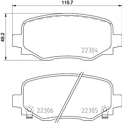 brembo BLACK PAD FIAT 500X 33413 2019/05〜 リア左右セット P23 177