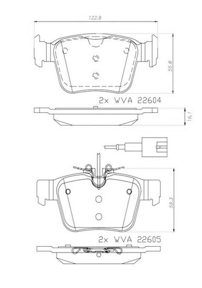 brembo BLACK PAD ALFA ROMEO ジュリア 95220 2017/10〜2019/09 リア左右セット P23 180