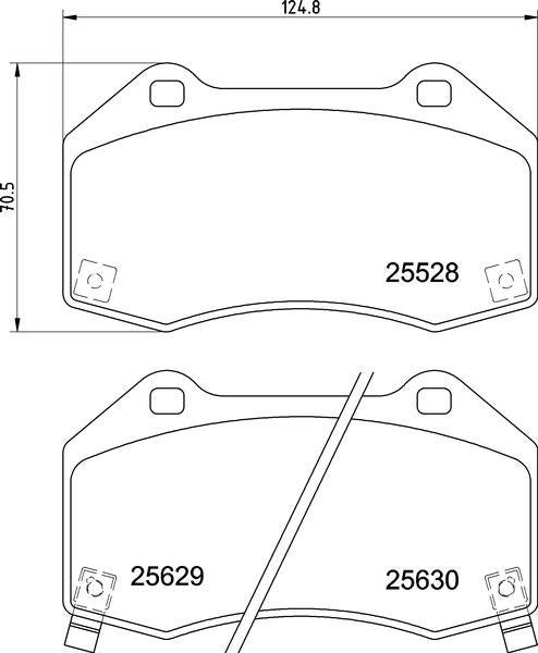 brembo BLACK PAD マツダ ロードスター/ユーノスロードスター ND5RC 2015/05〜 フロント左右セット P23 182