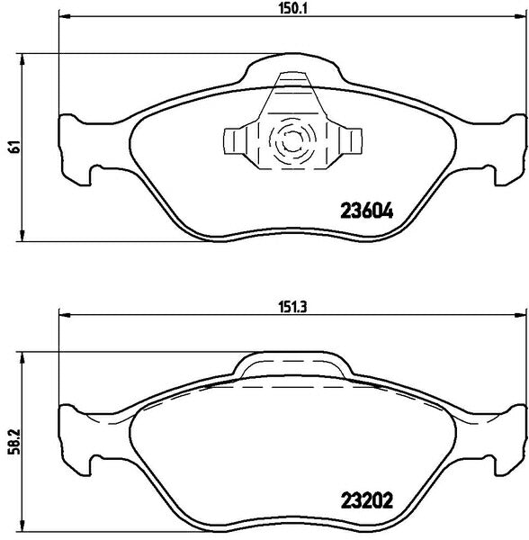 brembo BLACK PAD マツダ ベリーサ DC5W/DC5R 2004/05〜 フロント左右セット P24 055