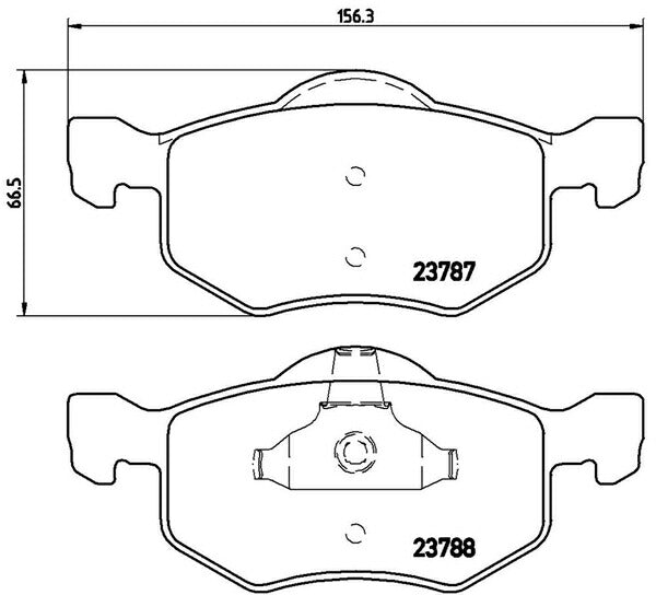 brembo BLACK PAD マツダ トリビュート EPEW/EPFW/EP3W 2000/10〜 フロント左右セット P24 056