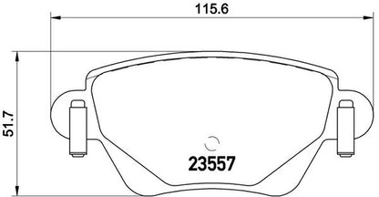 brembo BLACK PAD JAGUAR Xタイプ J51XA/J51XB/J51WA/J51WB 2001/08〜2004/08 リア左右セット P24 059