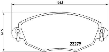 brembo BLACK PAD JAGUAR Xタイプ J51XA/J51XB/J51WA/J51WB 2004/09〜 フロント左右セット P24 060
