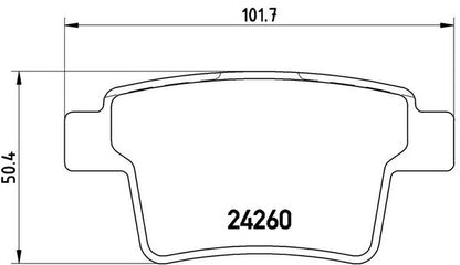 brembo BLACK PAD FORD モンデオ WF0MEB 2004/09〜 リア左右セット P24 063