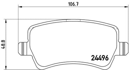 brembo BLACK PAD VOLVO S80(II) AB6324 2006/11〜2009/06 リア左右セット P24 078