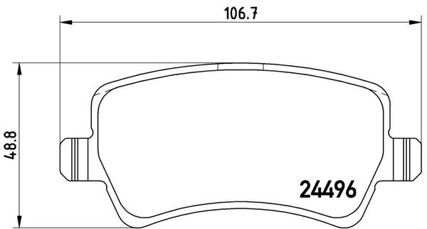 brembo BLACK PAD VOLVO V60 FB6304T 2011/06〜 リア左右セット P24 078