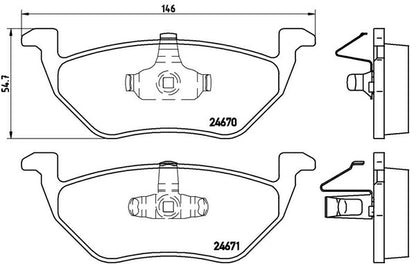 brembo BLACK PAD FORD エスケープ LFAL3/LFAL3F/LFAL3P/LFAAJ 2006/06〜2010/06 リア左右セット P24 085