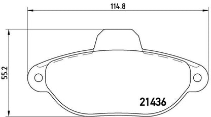 brembo BLACK PAD FIAT 500 31212 2008/03〜2015/12 フロント左右セット P24 147