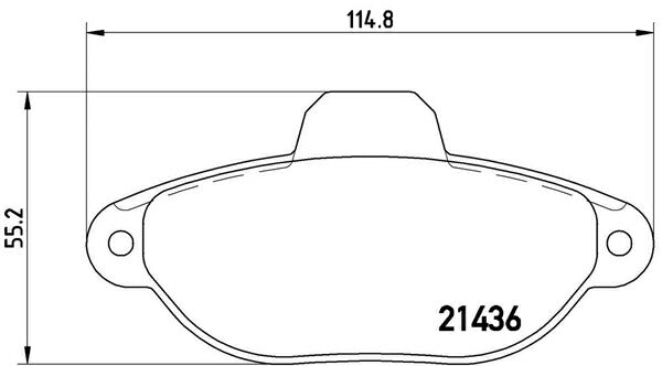 brembo BLACK PAD FIAT 500C 31212 2009/07〜2013/06 フロント左右セット P24 147