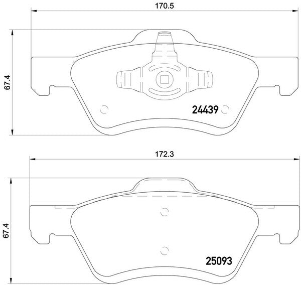 brembo BLACK PAD FORD エスケープ LFAL3/LFAL3F/LFAL3P/LFAAJ 2006/06〜2010/06 フロント左右セット P24 159