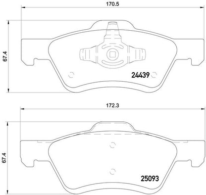 brembo BLACK PAD FORD エスケープ LFAL3/LFAL3F/LFAL3P/LFAAJ 2006/06〜2010/06 フロント左右セット P24 159