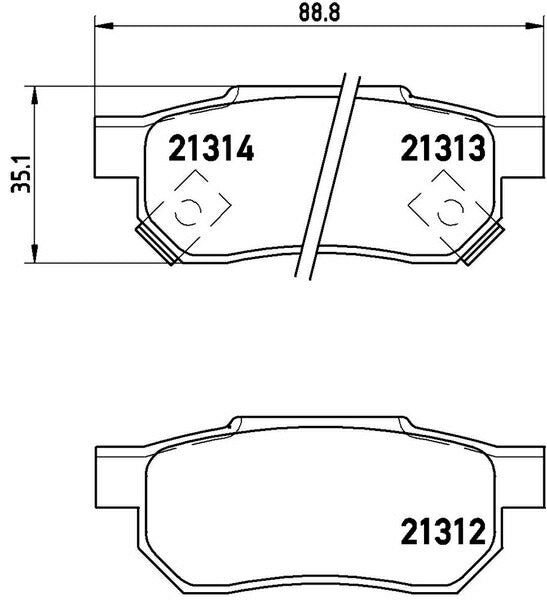 brembo BLACK PAD ホンダ ビガー CA3 1985/06〜1989/09 リア左右セット P28 017