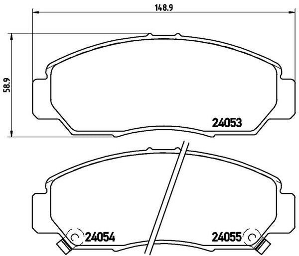 brembo BLACK PAD ホンダ オデッセイ RB3/RB4 2008/10〜2013/10 フロント左右セット P28 047