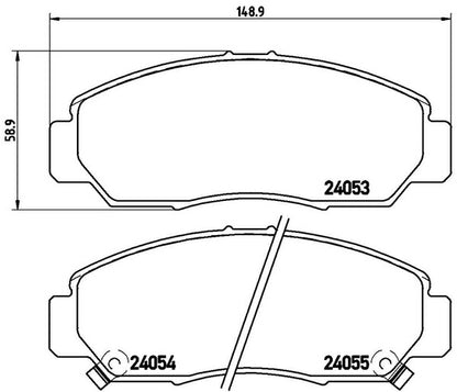 brembo BLACK PAD ホンダ オデッセイ RB3/RB4 2008/10〜2013/10 フロント左右セット P28 047