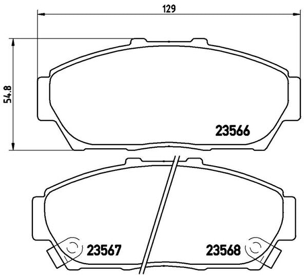brembo BLACK PAD ホンダ インテグラ DB7 1993/06〜1995/09 フロント左右セット P28 048