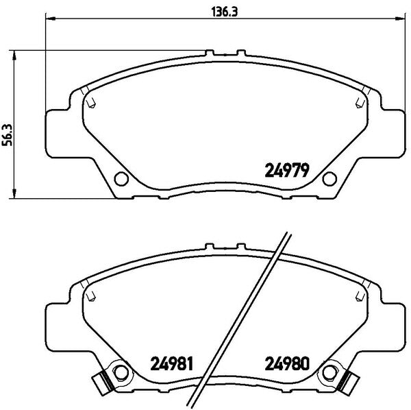 brembo XTRA PAD ホンダ フィット GK5 2013/09〜 フロント左右セット P28 050X
