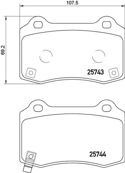 brembo BLACK PAD JEEP グランドチェロキー WK57A/WK64 2011/03〜 リア左右セット P30 074