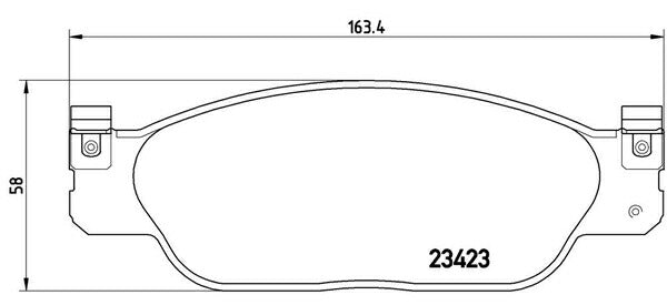 brembo BLACK PAD JAGUAR/DAIMLER XJ6/ソブリン J71VA/J71VB 2004/04〜2010/05 フロント左右セット P36 012