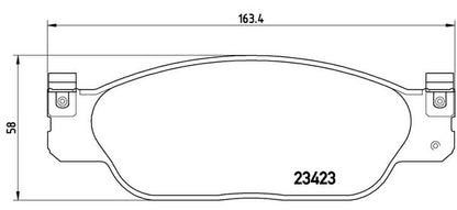 brembo BLACK PAD JAGUAR/DAIMLER XJ6/ソブリン J71VA/J71VB 2004/04〜2010/05 フロント左右セット P36 012