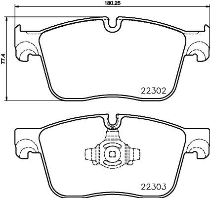 brembo BLACK PAD JAGUAR XE JA3VA 2014/10〜 フロント左右セット P36 031