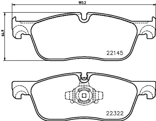 brembo BLACK PAD JAGUAR XE JA2GA 2014/10〜 フロント左右セット P36 035