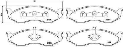 brembo BLACK PAD JEEP チェロキー 6M/6MX/7M/7MX 1990〜2001 フロント左右セット P37 004