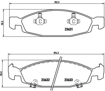 brembo BLACK PAD JEEP グランドチェロキー WJ40/WJ47 1999〜2005 フロント左右セット P37 005