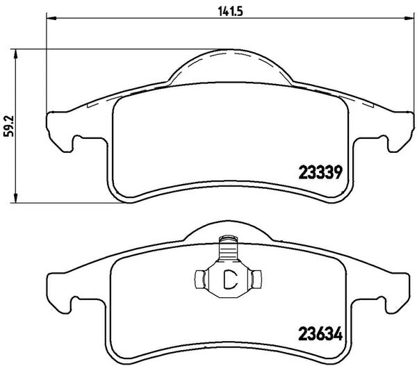 brembo BLACK PAD JEEP グランドチェロキー WJ40/WJ47 1999〜2005 リア左右セット P37 006