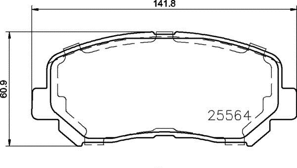 brembo BLACK PAD JEEP チェロキー KL24 2014/05〜 フロント左右セット P37 019