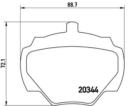 brembo BLACK PAD LAND ROVER レンジローバー LH36D/LH38D/LH40D 1986〜1994 リア左右セット P44 001