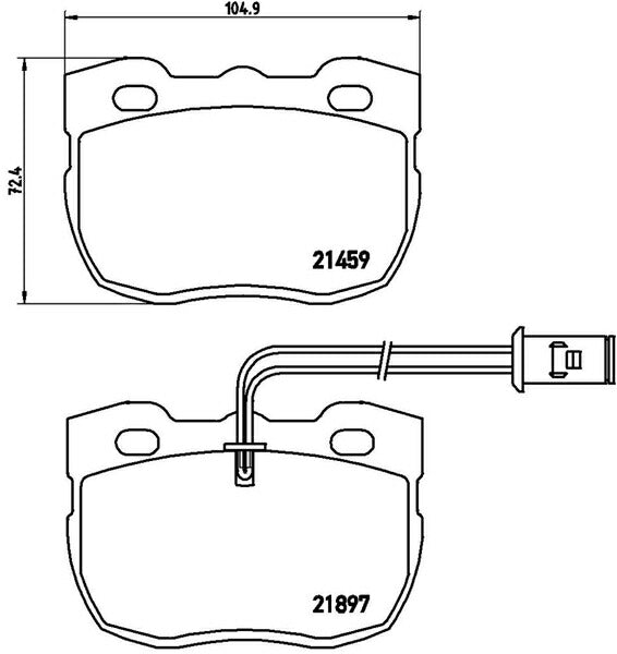 brembo BLACK PAD LAND ROVER レンジローバー LH36D/LH38D/LH40D 1986〜1994 フロント左右セット P44 004