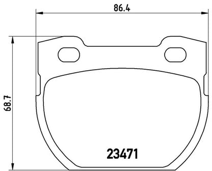 brembo BLACK PAD LAND ROVER ディフェンダー 110/130 LD25 1987〜 リア左右セット P44 006