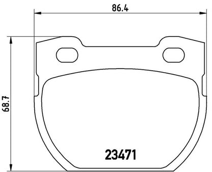 brembo BLACK PAD LAND ROVER ディフェンダー 110/130 LD25 1987〜 リア左右セット P44 007