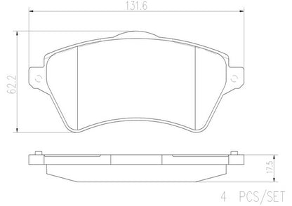 brembo CERAMIC PAD LAND ROVER フリーランダー LN25 2001/02〜2006 フロント左右セット P44 011N