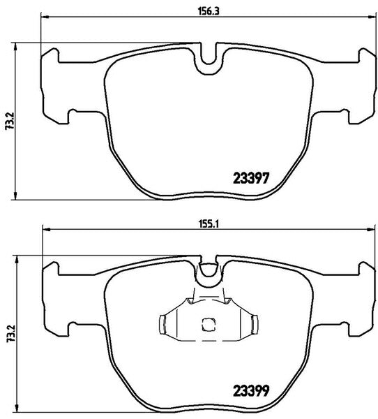 brembo BLACK PAD LAND ROVER レンジローバー(III) LM44 2002/04〜2005/06 フロント左右セット P44 012