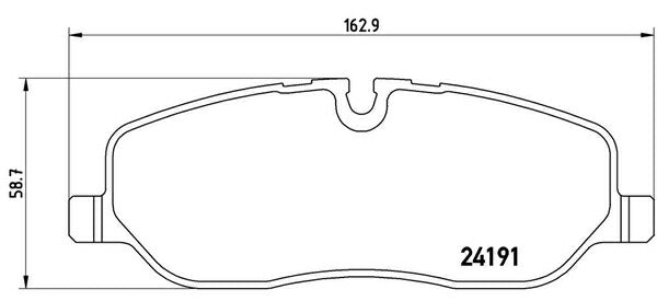 brembo BLACK PAD LAND ROVER レンジローバー ヴォーグ LM44 2008/03〜2009/06 フロント左右セット P44 014