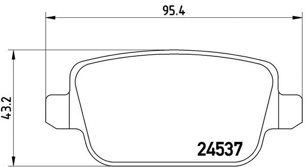 brembo BLACK PAD VOLVO V70(III) BB5254W 2007/11〜2011/01 リア左右セット P44 017