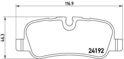 brembo BLACK PAD LAND ROVER ディスカバリー(IV) LA5N/LA3SB 2009/12〜 リア左右セット P44 019